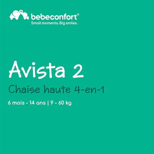 Bebeconfort Avista 2, chaise haute 4 en 1, chaise haute bébé évolutive, rehausseur, chaise pour repas, chaise enfant, 6 mois – 14 ans (9-60 kg), coussins rembourrés, tablette réglable, Tinted Grey 4 Bebeconfort Avista 2, chaise haute 4 en 1, chaise haute bébé évolutive, rehausseur, chaise pour repas, chaise enfant, 6 mois – 14 ans (9-60 kg), coussins rembourrés, tablette réglable, Tinted Grey pas cher
