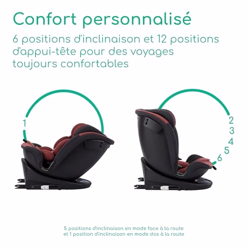 Bebeconfort RevolveFix 360 i-Size, Siège Auto Pivotant 360, 0-12 Ans, 40-150 cm, Siège Auto ISOFIX, Top Tether, Rotation 360, 6 Positions Inclinaison, 12 Positions Appui-tête, Dual Red 5 Bebeconfort RevolveFix 360 i-Size, Siège Auto Pivotant 360, 0-12 Ans, 40-150 cm, Siège Auto ISOFIX, Top Tether, Rotation 360, 6 Positions Inclinaison, 12 Positions Appui-tête, Dual Red pas cher