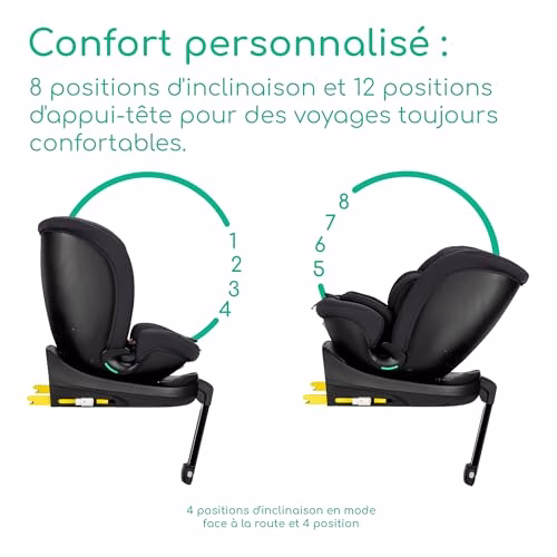 Bebeconfort RevolveFix Plus 360 i-Size, Siège Auto Pivotant 360, 0-12 Ans, 40-150 cm, Siège Auto ISOFIX, Jambe de Force, Rotation 360, 6 Positions Inclinaison, 12 Positions Appui-tête, Full Black 5 Bebeconfort RevolveFix Plus 360 i-Size, Siège Auto Pivotant 360, 0-12 Ans, 40-150 cm, Siège Auto ISOFIX, Jambe de Force, Rotation 360, 6 Positions Inclinaison, 12 Positions Appui-tête, Full Black pas cher
