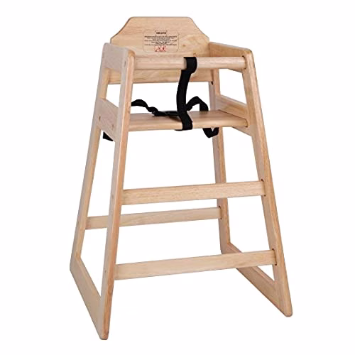 Bolero Chaise haute en bois durable et sécurisée pour bébés, Finition naturelle, Hauteur du siège : 500 mm, Comprend un harnais de taille à 3 points, DL900 Bolero Chaise haute en bois durable et sécurisée pour bébés, Finition naturelle, Hauteur du siège : 500 mm, Comprend un harnais de taille à 3 points, DL900 pas cher