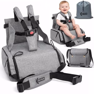Chaise haute de voyage 2 en 1 pour bébé – Pliable, légère, imperméable – Design robuste – Capacité XXL – Sac de transport inclus – Siège sécurisé pour les repas KSIBE Chaise haute de voyage 2 en 1 pour bébé – Pliable, légère, imperméable – Design robuste – Capacité XXL – Sac de transport inclus – Siège sécurisé pour les repas KSIBE pas cher