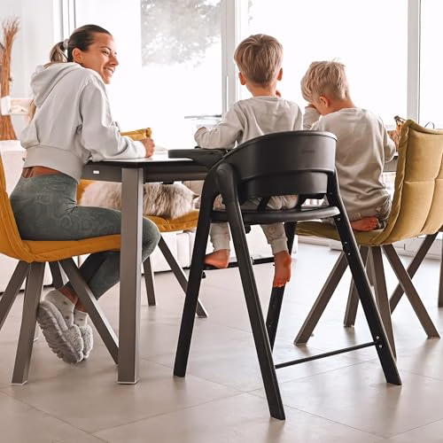 Deryan Chaise Haute évolutive 4en1, Pour Bébé Ergonomique, Confortable, Inclinable, Pliable, Avec Hauteur Réglable, Repose-Pieds, Plateau Amovible, 6 mois à 3 ans (110 kg) – Bois/Noir 2 Deryan Chaise Haute évolutive 4en1, Pour Bébé Ergonomique, Confortable, Inclinable, Pliable, Avec Hauteur Réglable, Repose-Pieds, Plateau Amovible, 6 mois à 3 ans (110 kg) – Bois/Noir pas cher