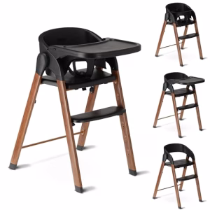 Deryan Chaise Haute évolutive 4en1, Pour Bébé Ergonomique, Confortable, Inclinable, Pliable, Avec Hauteur Réglable, Repose-Pieds, Plateau Amovible, 6 mois à 3 ans (110 kg) – Bois/Noir Deryan Chaise Haute évolutive 4en1, Pour Bébé Ergonomique, Confortable, Inclinable, Pliable, Avec Hauteur Réglable, Repose-Pieds, Plateau Amovible, 6 mois à 3 ans (110 kg) – Bois/Noir pas cher