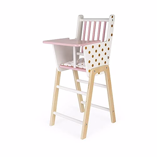Janod – Chaise Haute Candy Chic – en Bois Avec Coussin et Plateau Repas – Jouet d’Imitation – Accessoires pour Poupons – dès 3 Ans, J05888 4 Janod – Chaise Haute Candy Chic – en Bois Avec Coussin et Plateau Repas – Jouet d’Imitation – Accessoires pour Poupons – dès 3 Ans, J05888 pas cher