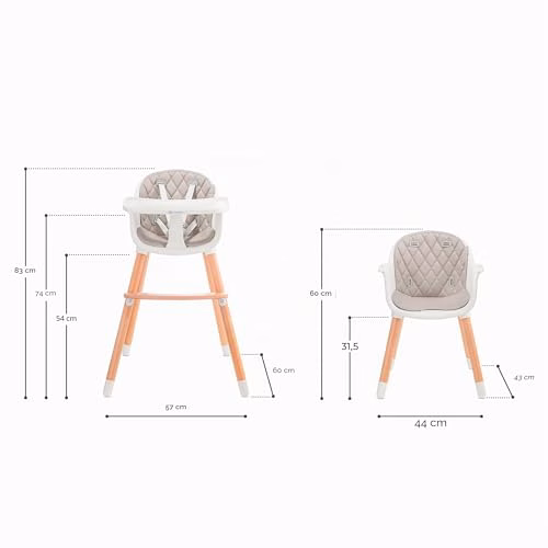 Kinderkraft Chaise Haute Bébé SIENNA, Plateau Amovible, 2 en 1, Chaise Enfant, Gris 2 Kinderkraft Chaise Haute Bébé SIENNA, Plateau Amovible, 2 en 1, Chaise Enfant, Gris pas cher