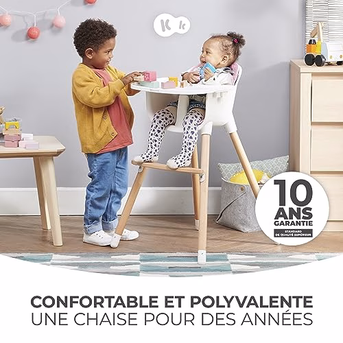 Kinderkraft Chaise Haute Bébé SIENNA, Plateau Amovible, 2 en 1, Chaise Enfant, Gris 3 Kinderkraft Chaise Haute Bébé SIENNA, Plateau Amovible, 2 en 1, Chaise Enfant, Gris pas cher