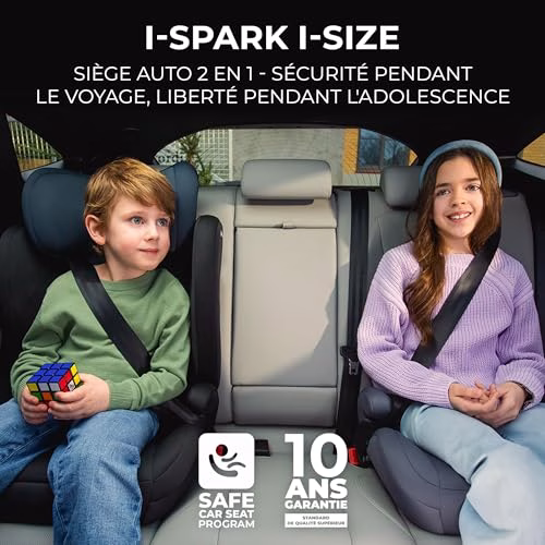 Kinderkraft I-SPARK i-Size Siège auto bébé Groupe 2/3 100-150 cm, de 3,5 à 12 ans, 15 à 36 kg, léger (4,85 kg), ceinture de sécurité à 3 points, Protection latérale, Noir 4 Kinderkraft I-SPARK i-Size Siège auto bébé Groupe 2/3 100-150 cm, de 3,5 à 12 ans, 15 à 36 kg, léger (4,85 kg), ceinture de sécurité à 3 points, Protection latérale, Noir pas cher