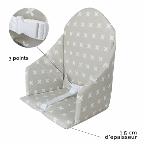 Monsieur Bébé – Coussin d’assise universel Miam avec harnais pour chaise haute bébé – 7 coloris 3 Monsieur Bébé – Coussin d’assise universel Miam avec harnais pour chaise haute bébé – 7 coloris pas cher