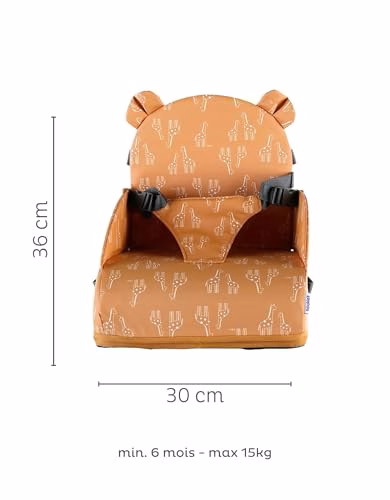NOUKIE’S – Rehausseur Ocre Bébé de 9 mois à 3 ans Chaise Enfant avec Dossier et Coussin- Léger, Pliable et Nomade – Harnais, Sécurité – Imperméable, Déhoussable et Lavable – Max 13 kg – Idéal Voyage 3 NOUKIE’S – Rehausseur Ocre Bébé de 9 mois à 3 ans Chaise Enfant avec Dossier et Coussin- Léger, Pliable et Nomade – Harnais, Sécurité – Imperméable, Déhoussable et Lavable – Max 13 kg – Idéal Voyage pas cher