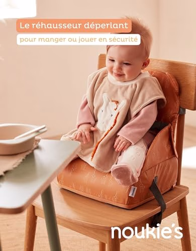 NOUKIE’S – Rehausseur Ocre Bébé de 9 mois à 3 ans Chaise Enfant avec Dossier et Coussin- Léger, Pliable et Nomade – Harnais, Sécurité – Imperméable, Déhoussable et Lavable – Max 13 kg – Idéal Voyage 4 NOUKIE’S – Rehausseur Ocre Bébé de 9 mois à 3 ans Chaise Enfant avec Dossier et Coussin- Léger, Pliable et Nomade – Harnais, Sécurité – Imperméable, Déhoussable et Lavable – Max 13 kg – Idéal Voyage pas cher