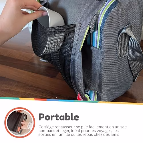 Nuby Siège Réhausseur Bébé/Enfants Portable | Pliable en Sac Compact avec Pochette de Rangement | Imperméable | Housse Amovible | Idéal pour les Repas à la Maison et en Voyage | 6+ Mois 5 Nuby Siège Réhausseur Bébé/Enfants Portable | Pliable en Sac Compact avec Pochette de Rangement | Imperméable | Housse Amovible | Idéal pour les Repas à la Maison et en Voyage | 6+ Mois pas cher