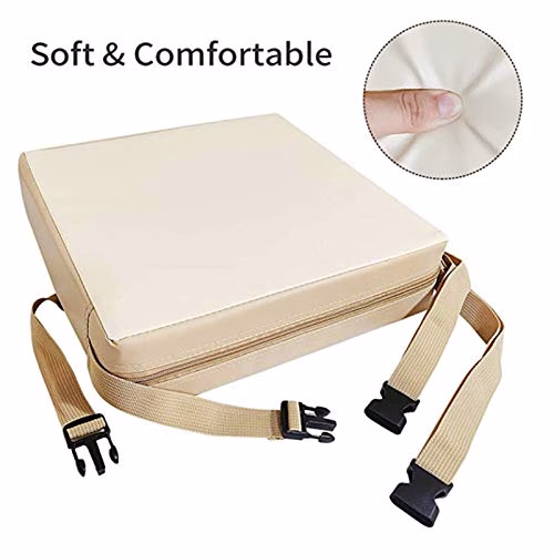 Portable Réhausseur Coussin de Siège Chaise Haute Lavable avec Boucle de Sécurité pour Repas Voyage de Bébé Bambin Enfant Tout-Petit (Beige) 3 Portable Réhausseur Coussin de Siège Chaise Haute Lavable avec Boucle de Sécurité pour Repas Voyage de Bébé Bambin Enfant Tout-Petit (Beige) pas cher