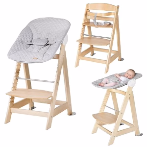 roba Chaise Haute Évolutive en Bois Born Up 2en1 + Transat Inclinable roba Style Gris Argenté – dès Naissance – Hauteur Réglable – Nettoyable Facilement – Naturel roba Chaise Haute Évolutive en Bois Born Up 2en1 + Transat Inclinable roba Style Gris Argenté – dès Naissance – Hauteur Réglable – Nettoyable Facilement – Naturel pas cher